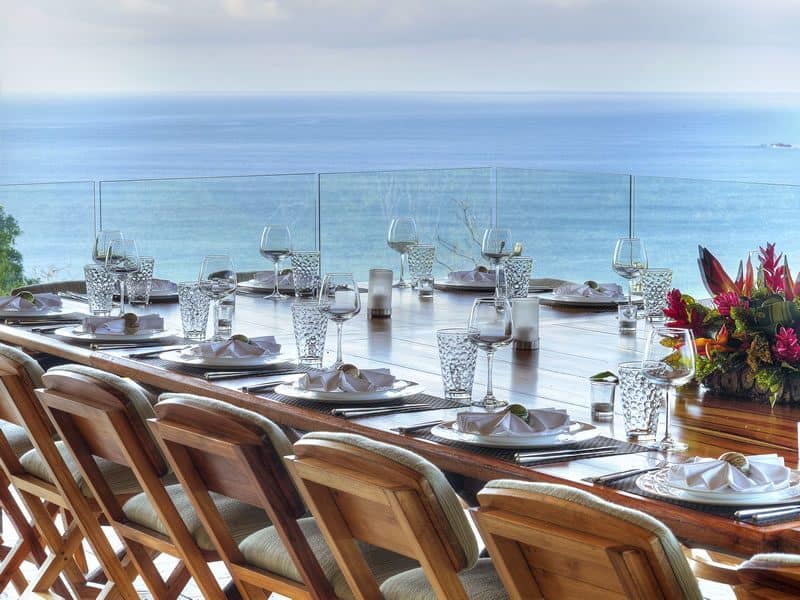 open-air rooftop wedding seating