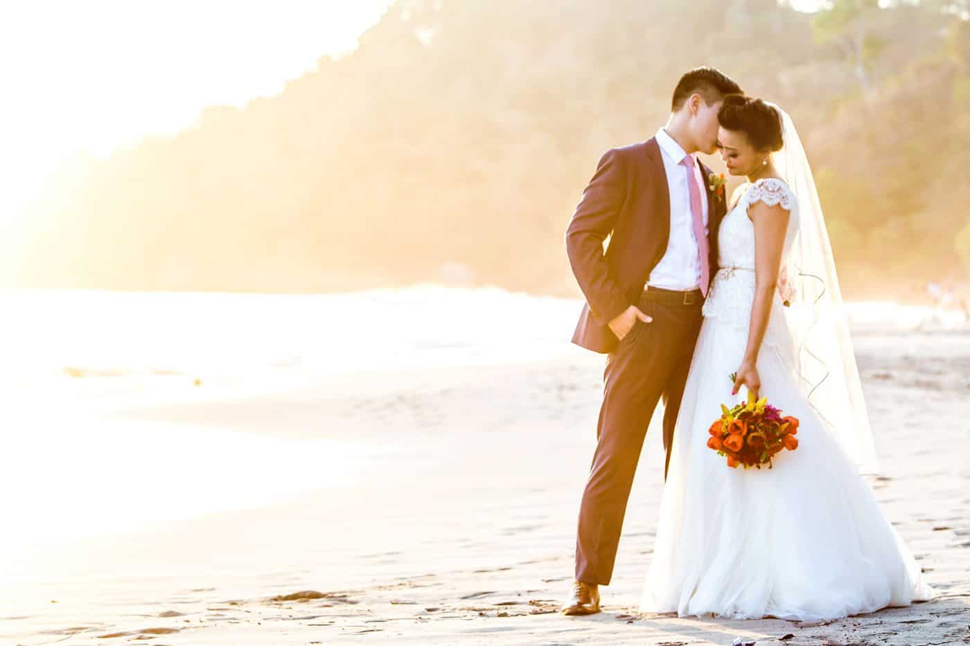 villa punto de vista wedding couple on the beach