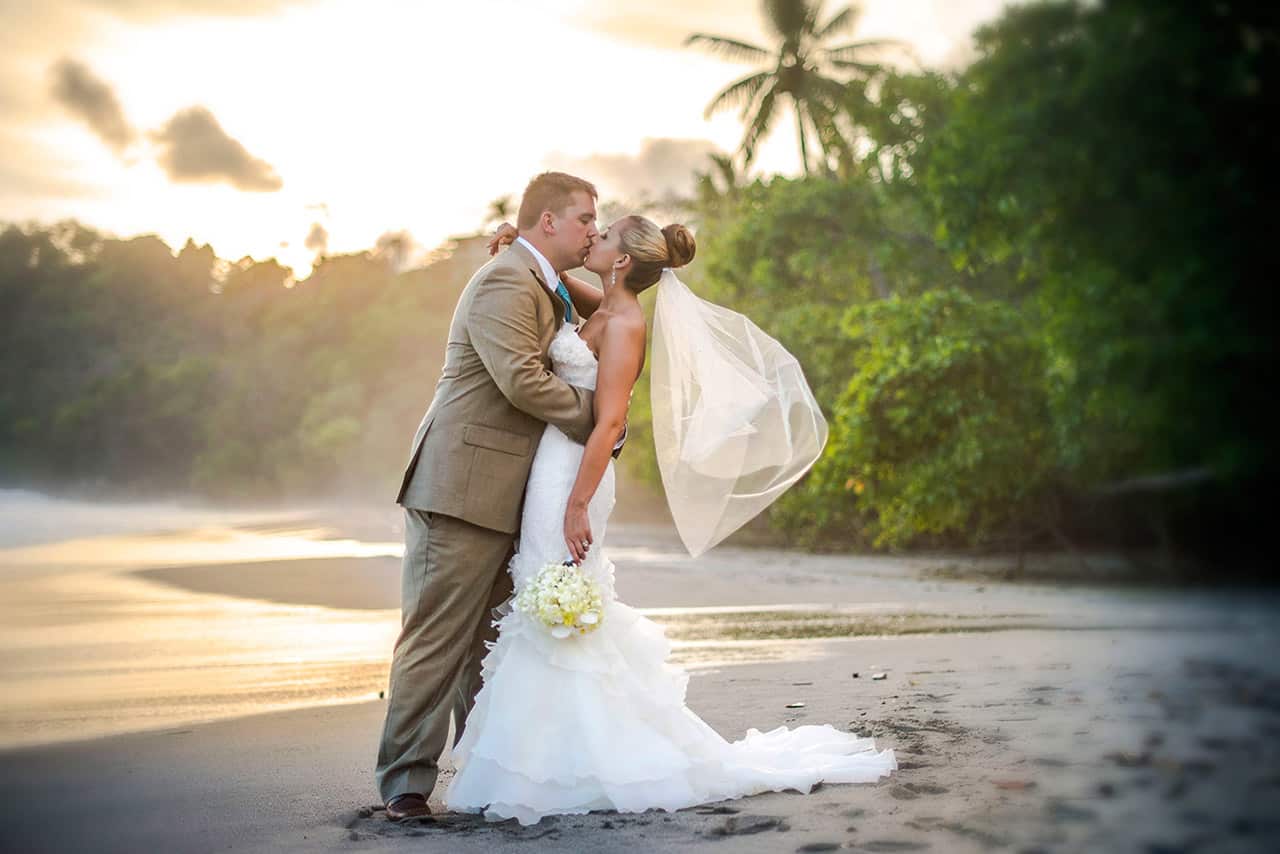 married couple after villa punto de vista wedding ceremony